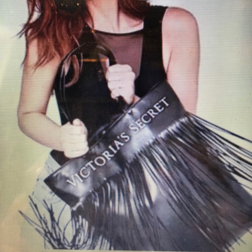 Victoria's secret faux leather fringed bag